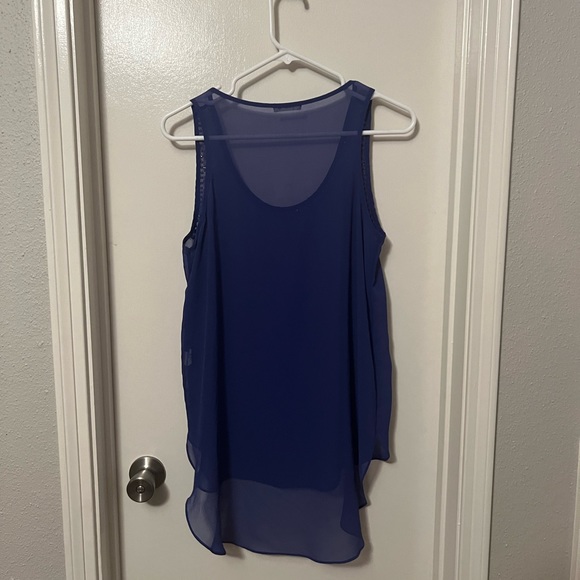 Blue Rockstar Sheer Tank - Picture 2 of 4